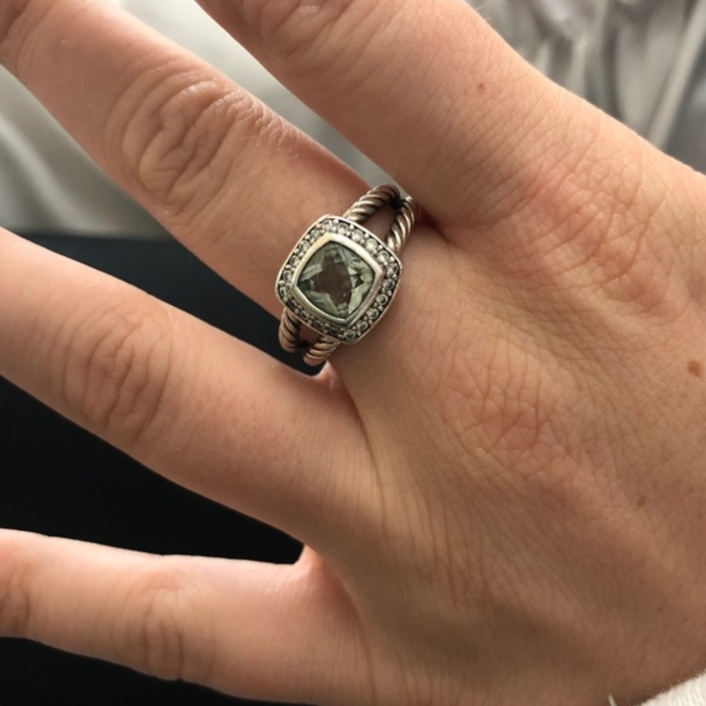 David Yurman Petite Albion Ring- Prasiolite